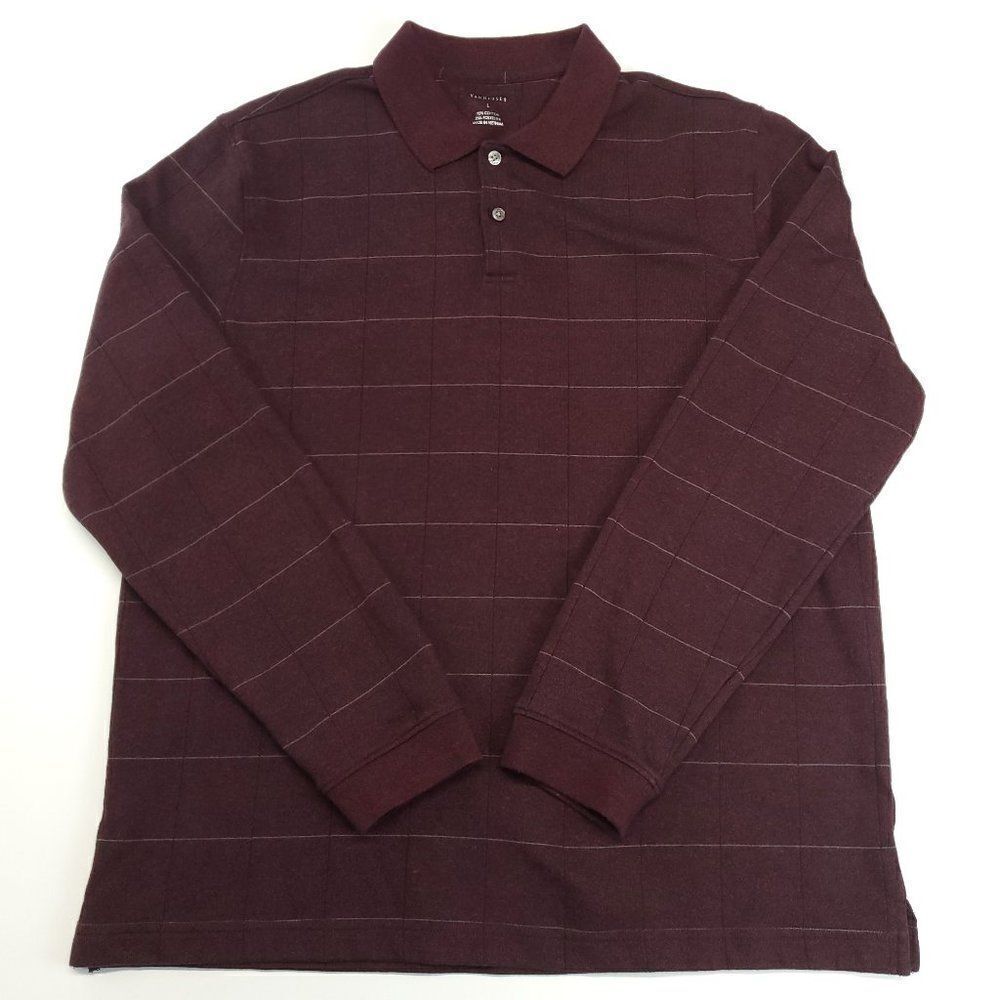 Men's Van Heusen Long Sleeve Shirt Size Large Bordeaux